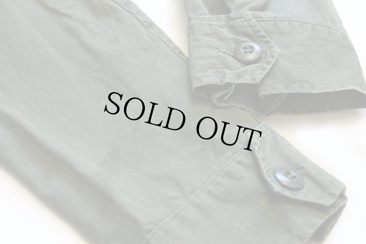 画像8: 70s 米軍 U.S.ARMY ジャングルファティーグジャケット オリーブグリーン M-R (8)