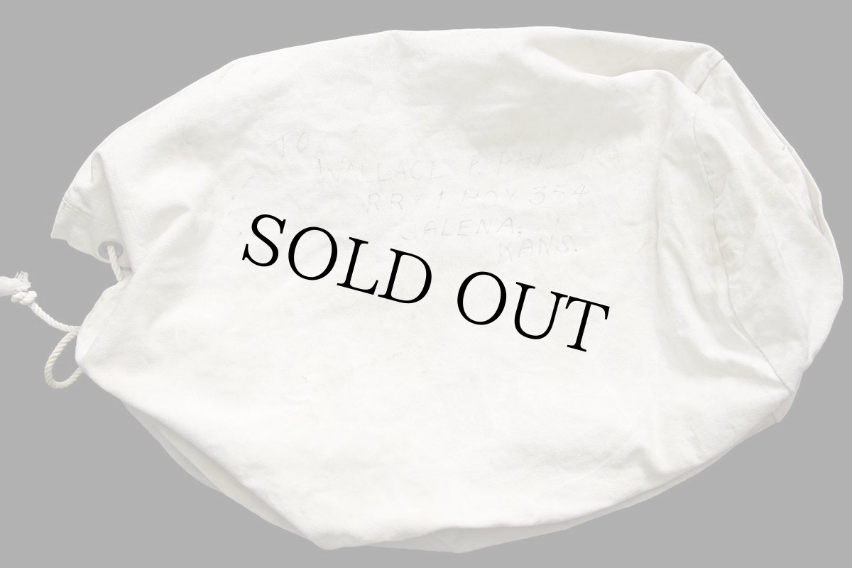 画像2: 40s 米軍 U.S.NAVY コットン キャンバス ダッフルバッグ 生成り (2)