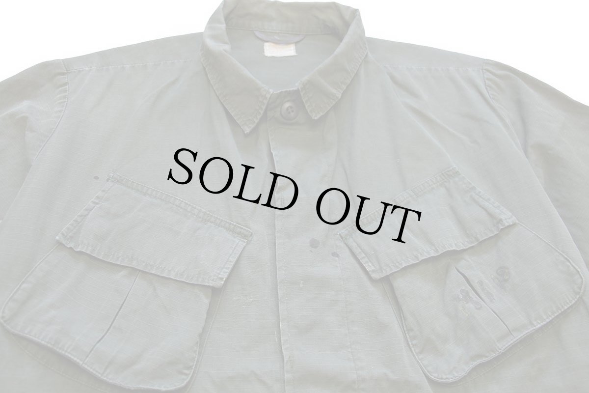 画像3: 70s 米軍 U.S.ARMY ジャングルファティーグジャケット オリーブグリーン M-R (3)