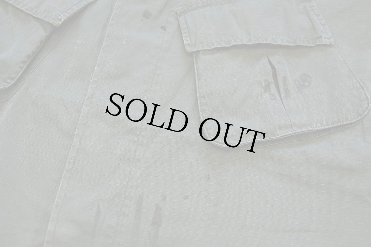 画像5: 70s 米軍 U.S.ARMY ジャングルファティーグジャケット オリーブグリーン M-R (5)