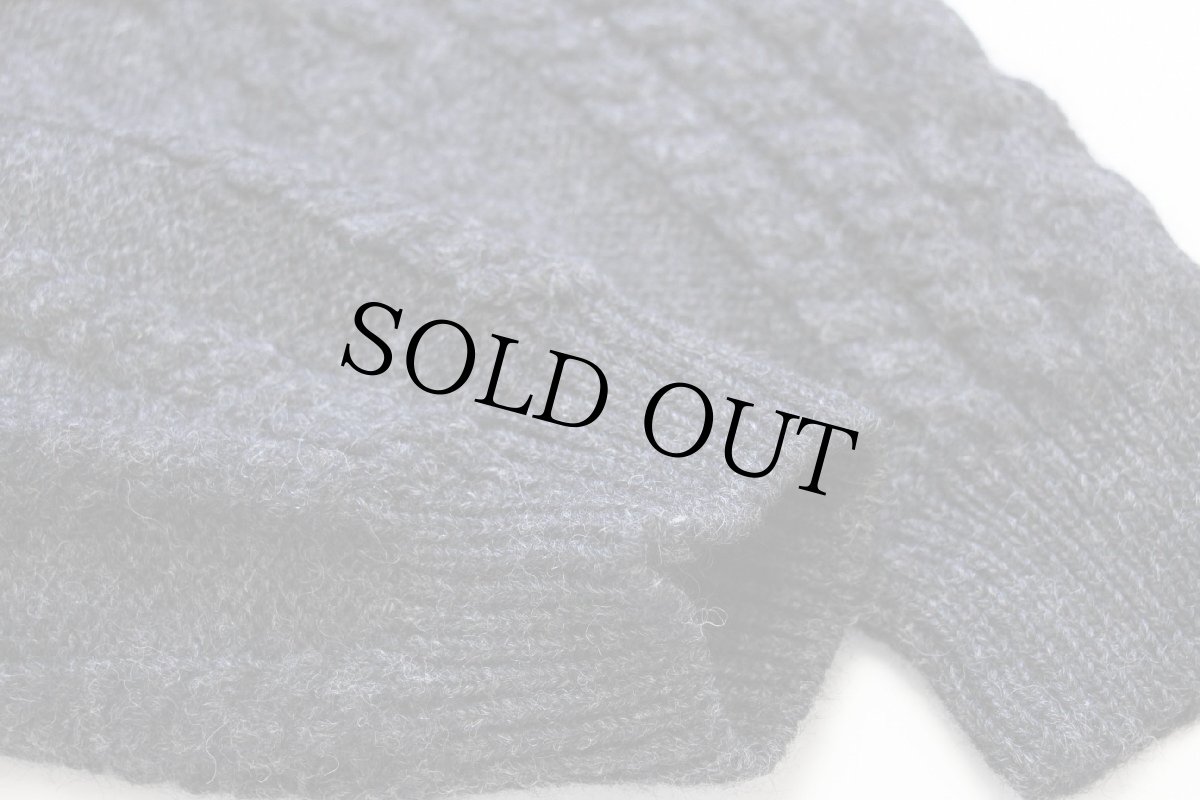 画像7: アイルランド製 Carraig Donn ケーブル編み ウールニット セーター チャコールグレー★フィッシャーマン (7)