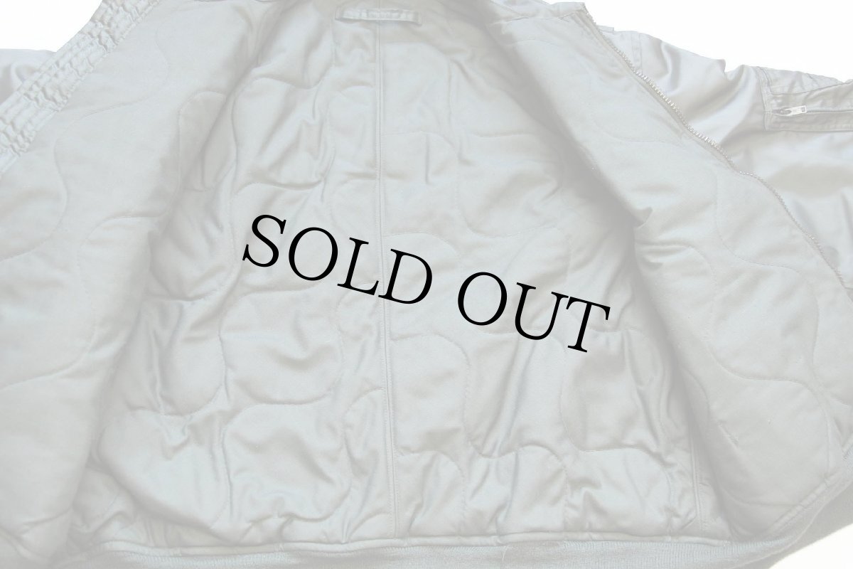 画像5: 70s 米軍 USAF CWU-45/P キルティングライナー フライトジャケット 初期型 セージグリーン (5)