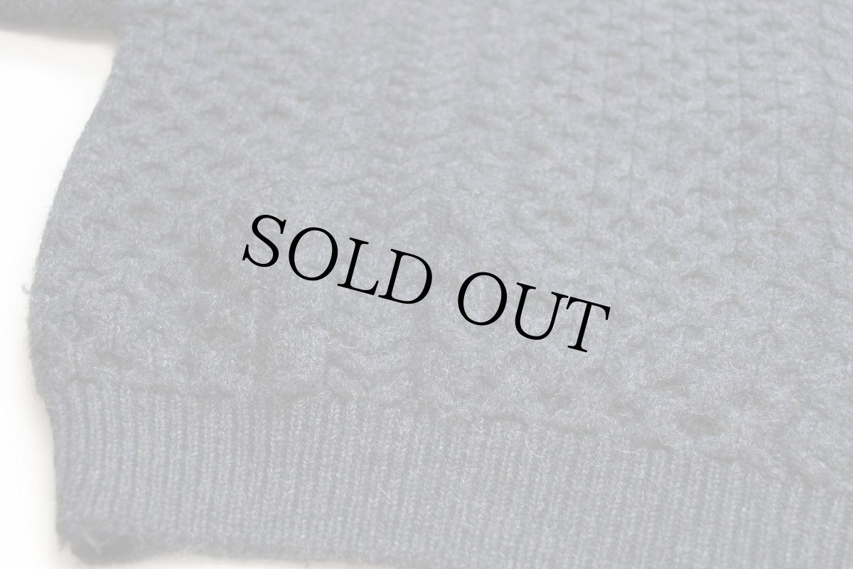 画像5: アイルランド製 COUNTRY knitwear ケーブル編み ウールニット セーター チャコールグレー 42★フィッシャーマン (5)