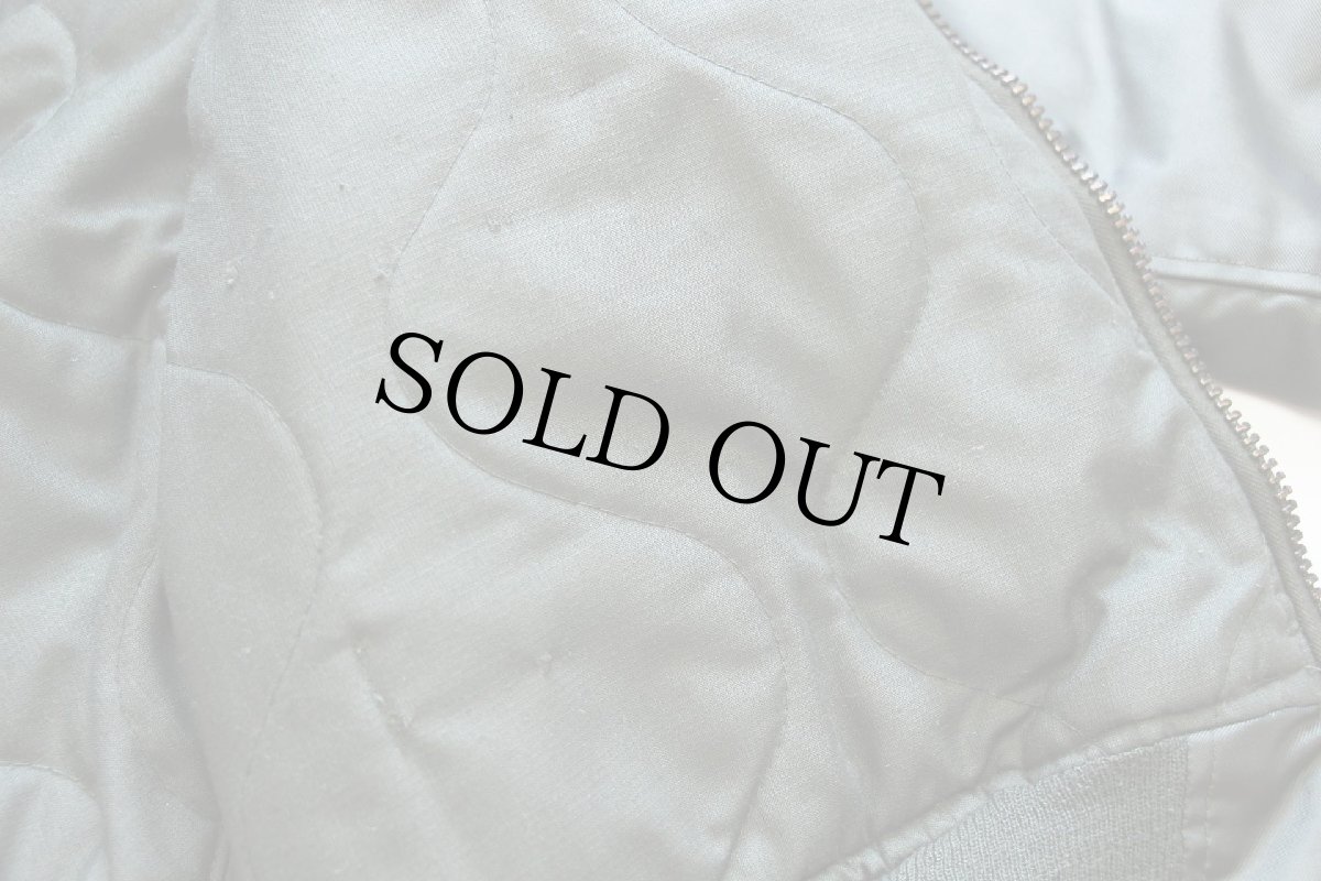 画像6: 70s 米軍 USAF CWU-45/P キルティングライナー フライトジャケット 初期型 セージグリーン (6)