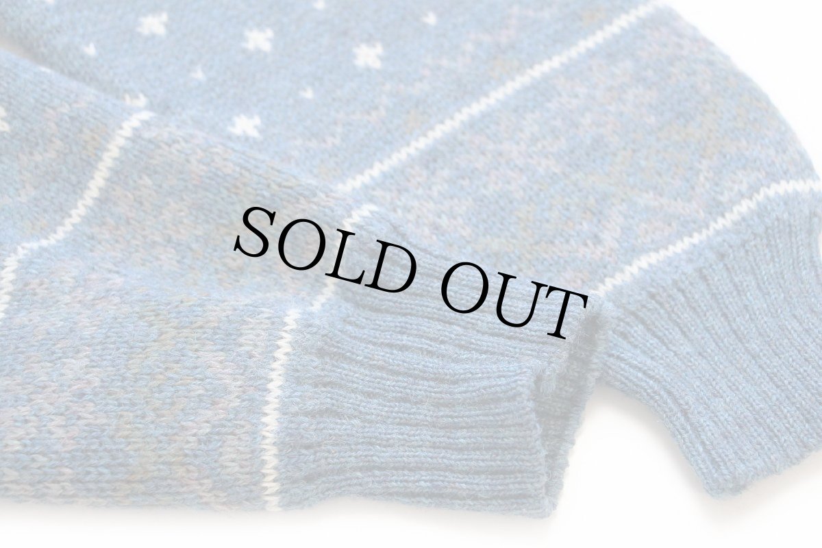 画像6: 英国製 JAMES PRINGLE WEAVERS 雪柄 ノルディック柄 ウールニット カーディガン M (6)