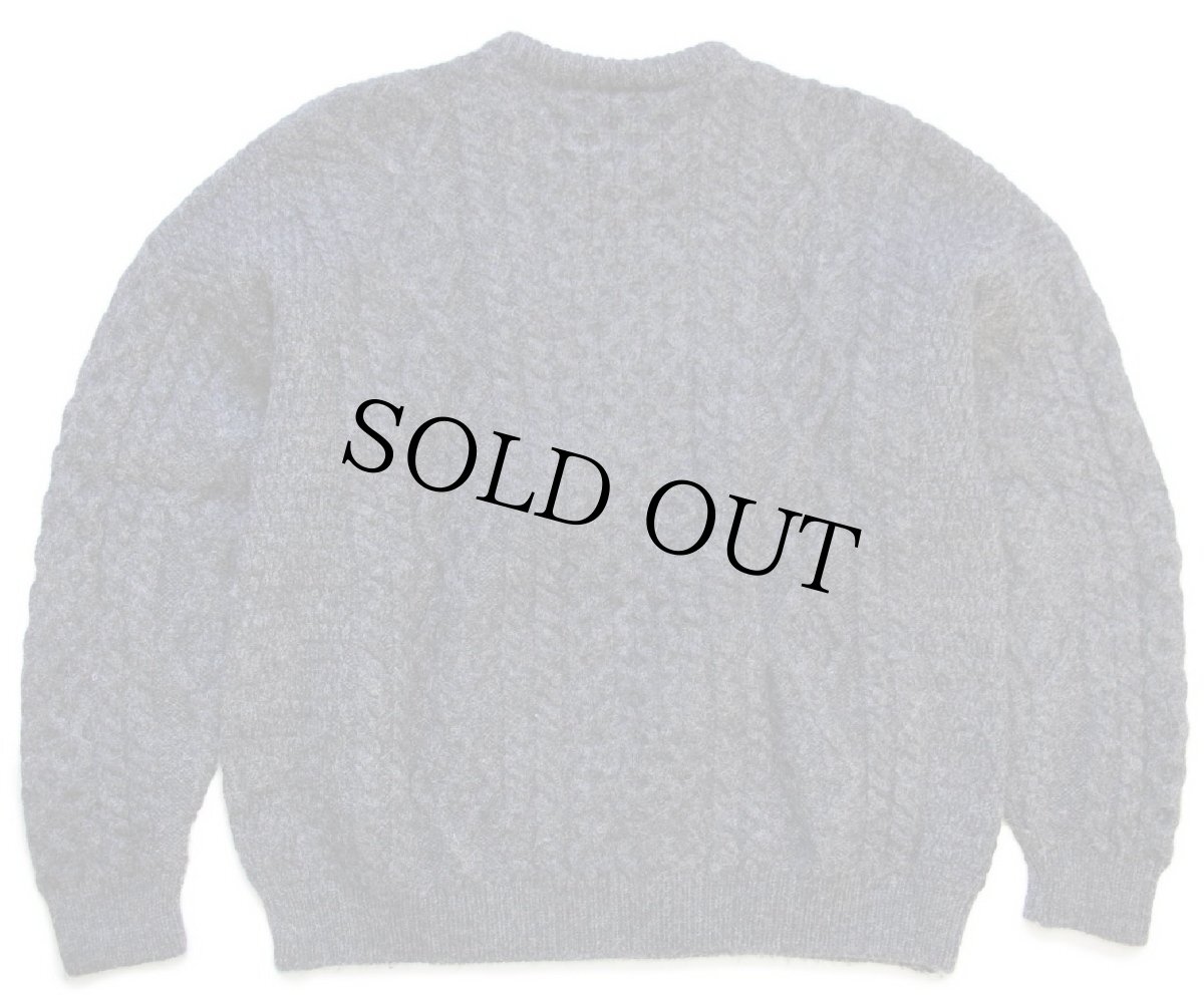 画像2: アイルランド製 Carraig Donn ケーブル編み ウールニット セーター チャコールグレー★フィッシャーマン (2)