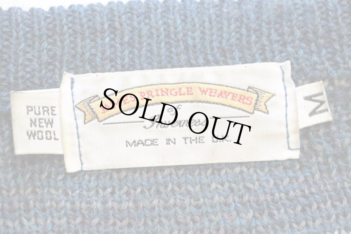 画像4: 英国製 JAMES PRINGLE WEAVERS 雪柄 ノルディック柄 ウールニット カーディガン M (4)