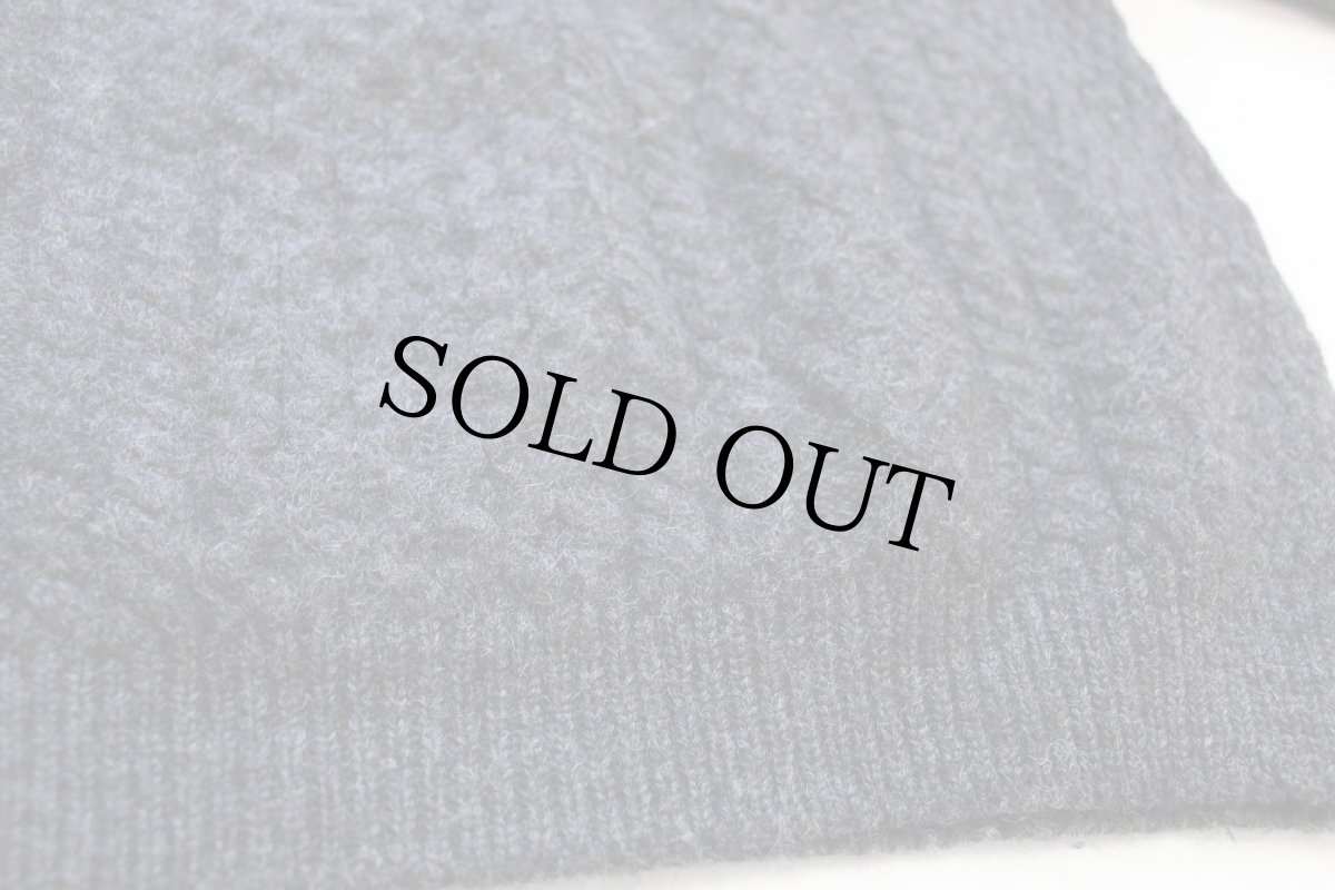 画像6: アイルランド製 Carraig Donn ケーブル編み ウールニット セーター チャコールグレー★フィッシャーマン (6)