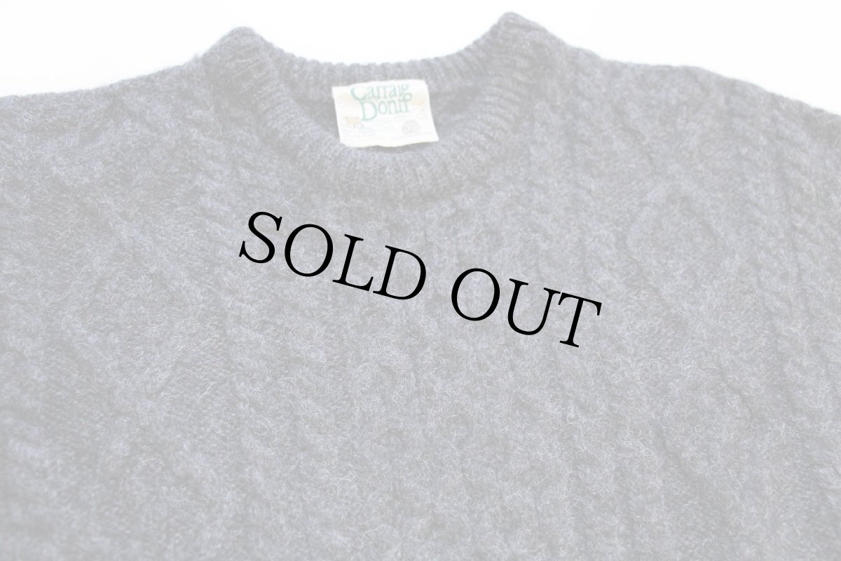 画像3: アイルランド製 Carraig Donn ケーブル編み ウールニット セーター チャコールグレー★フィッシャーマン (3)