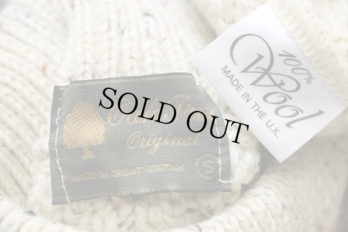 画像4: 英国製 Oak Tree タートルネック ケーブル編み ネップ入り ウールニット セーター ナチュラル★フィッシャーマン (4)