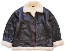 画像1: 00s Cabela'sカベラス B-3タイプ ムートン フライトジャケット 焦げ茶 XL (1)