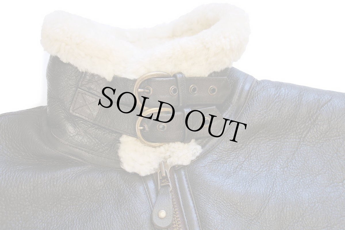 画像3: 00s Cabela'sカベラス B-3タイプ ムートン フライトジャケット 焦げ茶 XL (3)