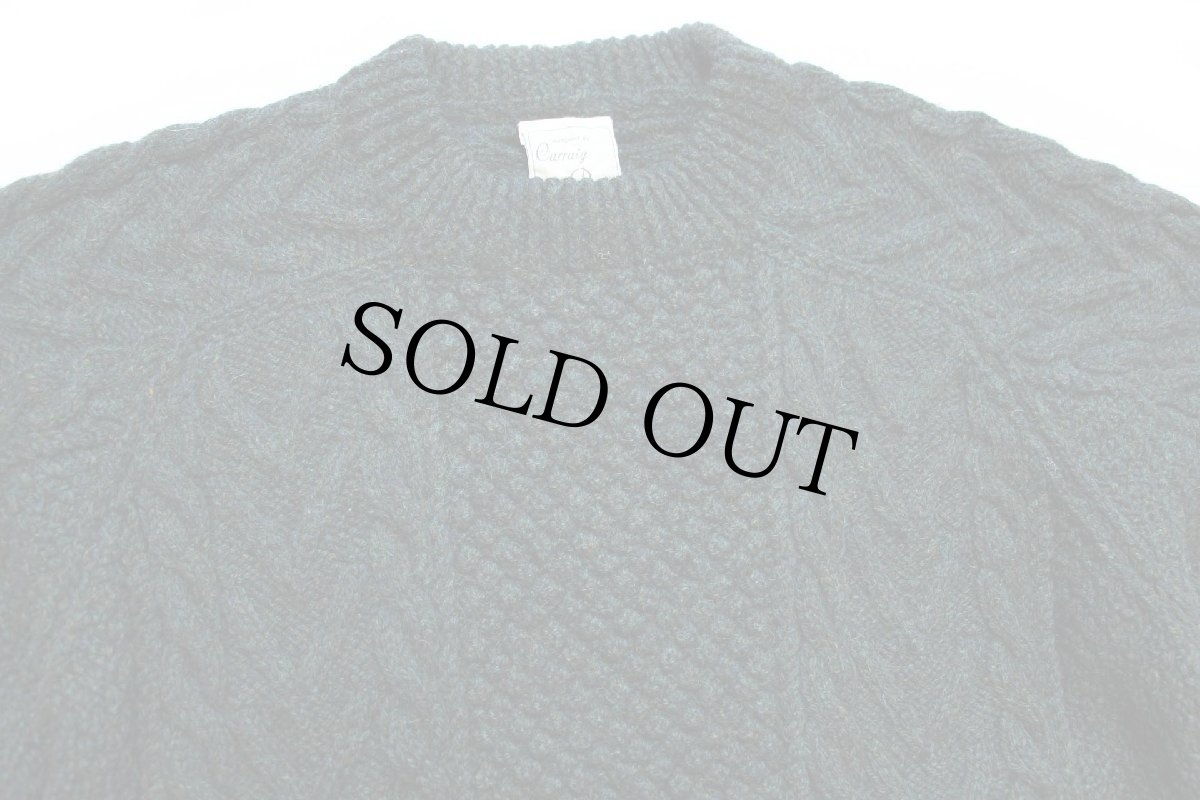 画像3: アイルランド製 Carraig Donn ケーブル編み ウール ハンドニット セーター 深緑 ミックス★フィッシャーマン (3)