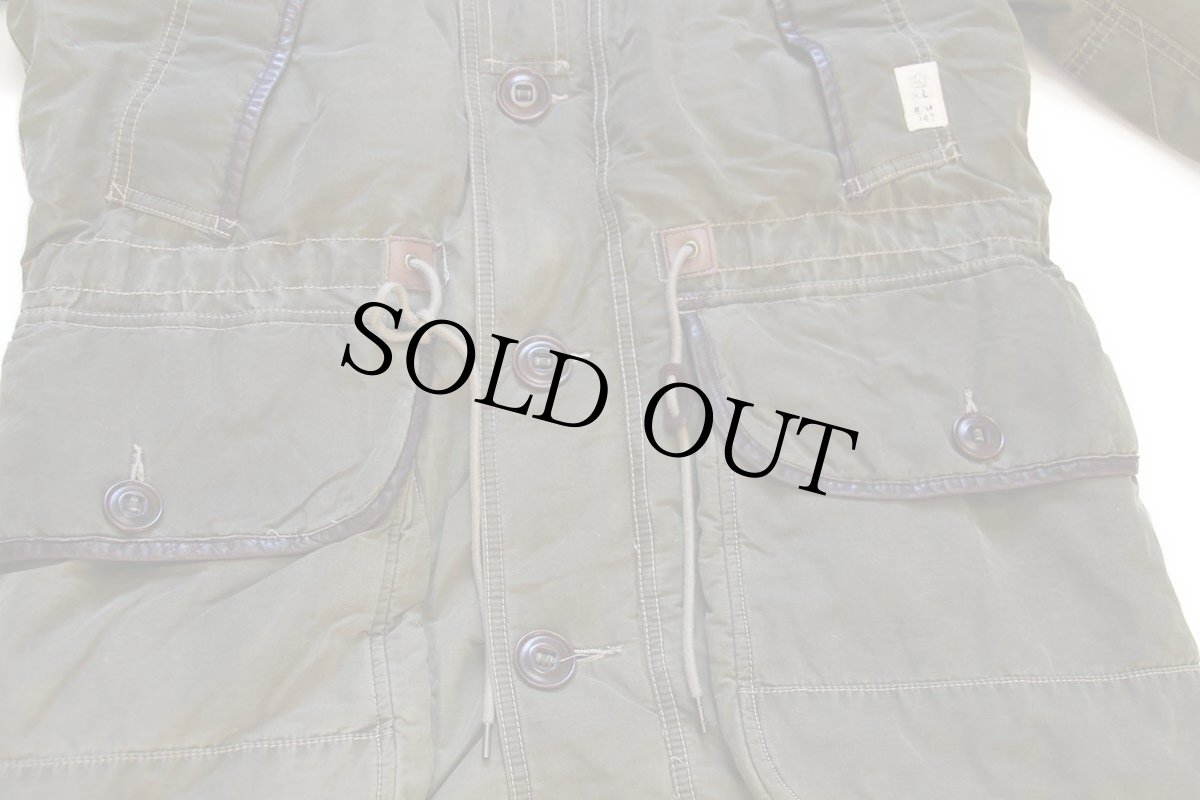 画像9: 00s ポロ ラルフローレン ビンテージ加工 ダウンパーカー オリーブ S★ダウンジャケット (9)