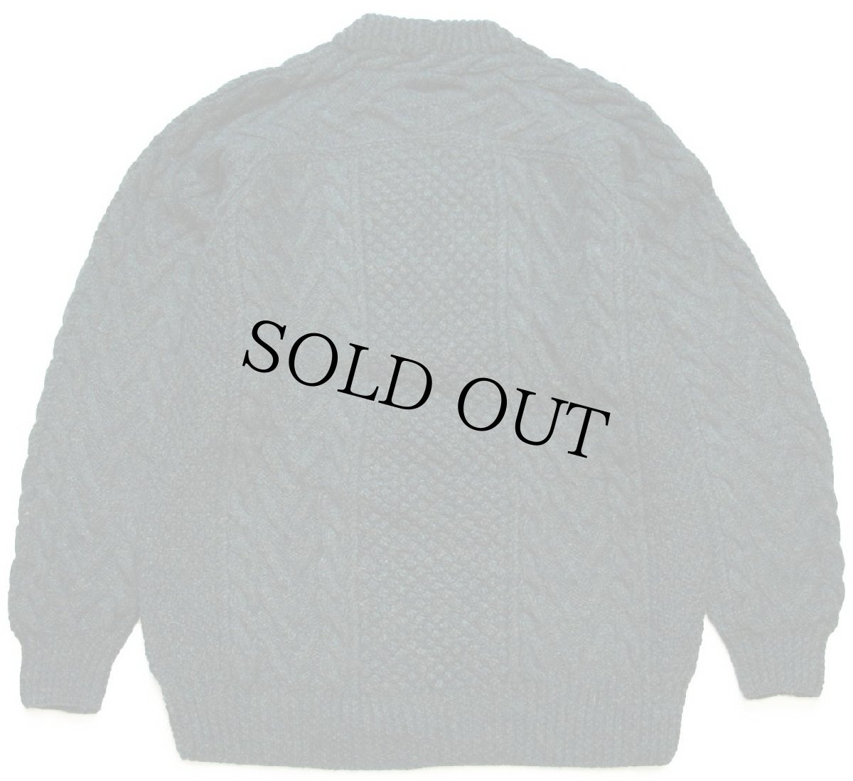 画像2: アイルランド製 Carraig Donn ケーブル編み ウール ハンドニット セーター 深緑 ミックス★フィッシャーマン (2)