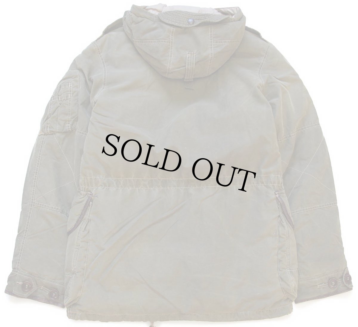 画像2: 00s ポロ ラルフローレン ビンテージ加工 ダウンパーカー オリーブ S★ダウンジャケット (2)