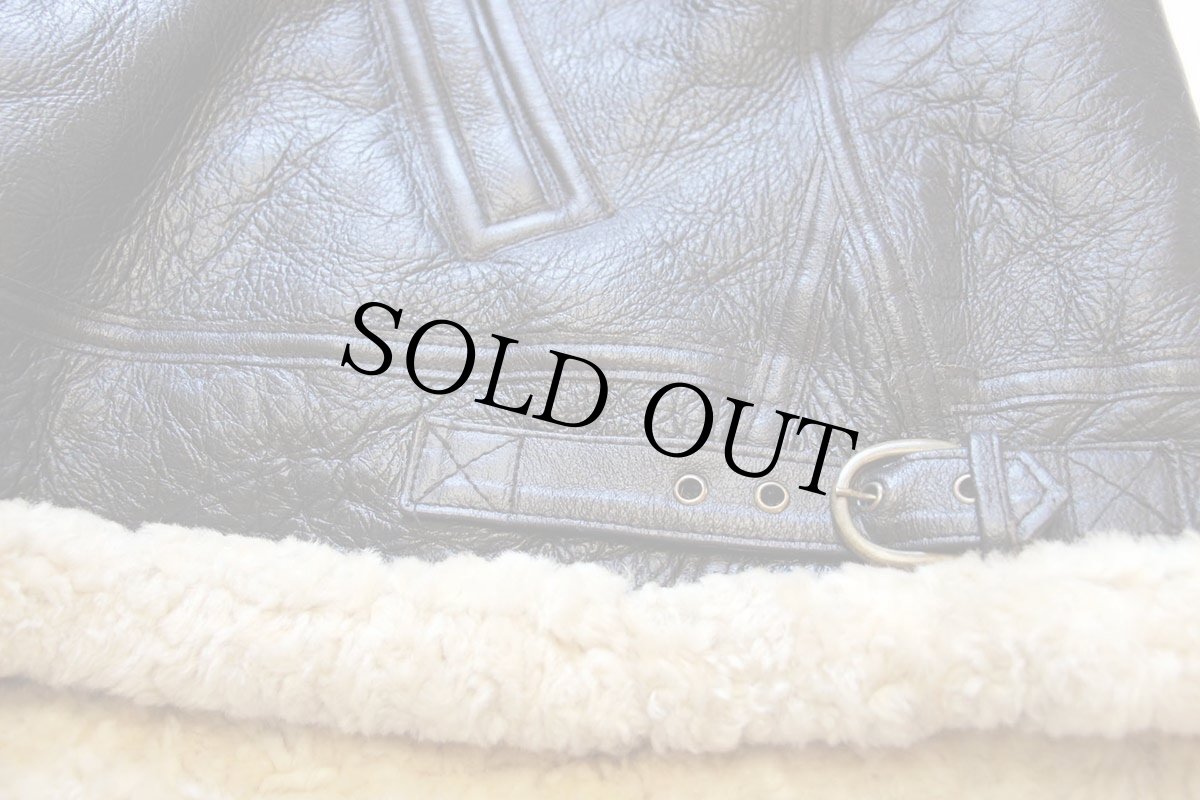 画像7: 00s Cabela'sカベラス B-3タイプ ムートン フライトジャケット 焦げ茶 XL (7)