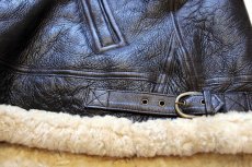 画像7: 00s Cabela'sカベラス B-3タイプ ムートン フライトジャケット 焦げ茶 XL (7)