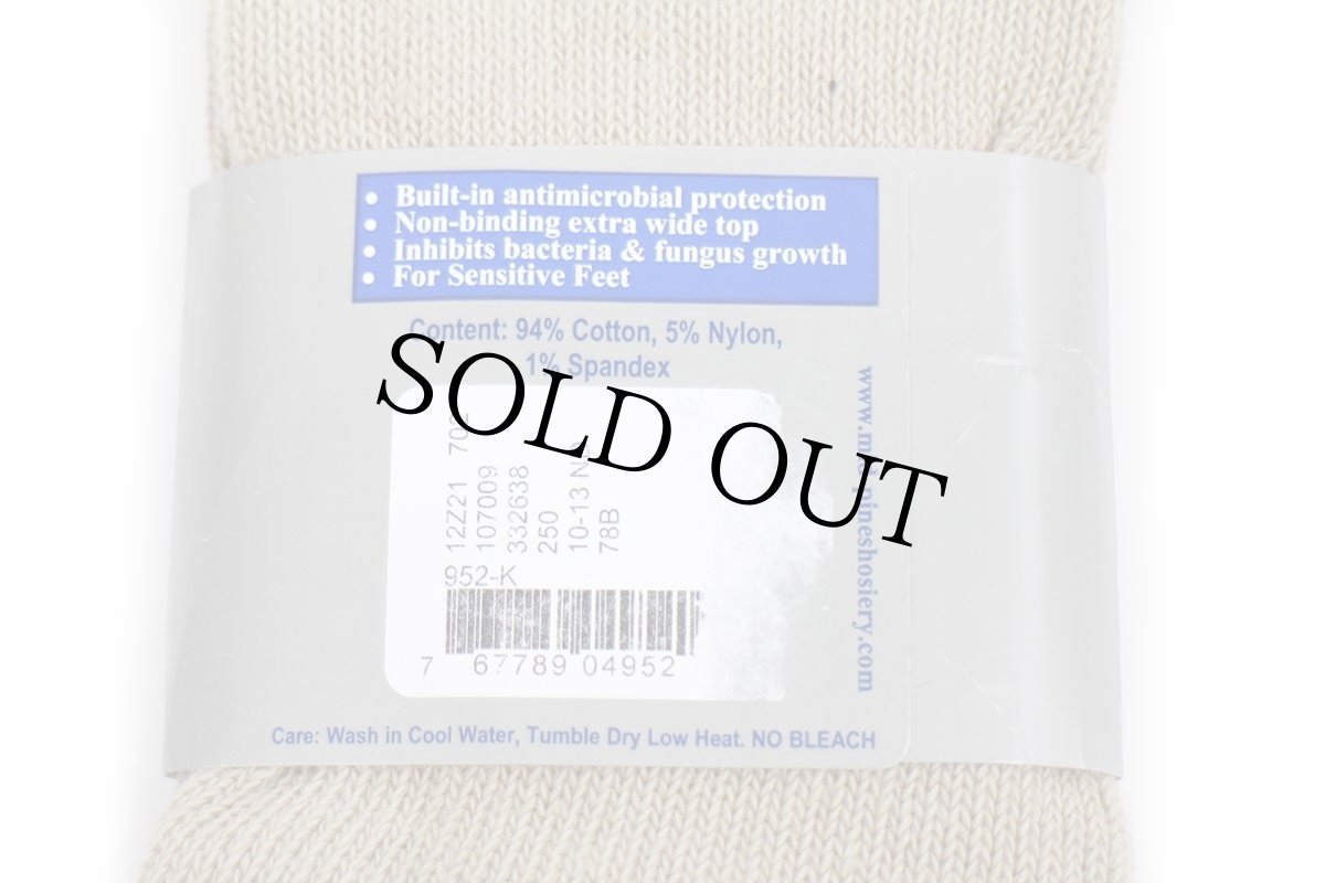 画像4: デッドストック★USA製 Dr.Allay DIABETIC SOCK 無地 ストレッチ コットン ソックス ベージュ 10-13★靴下 (4)
