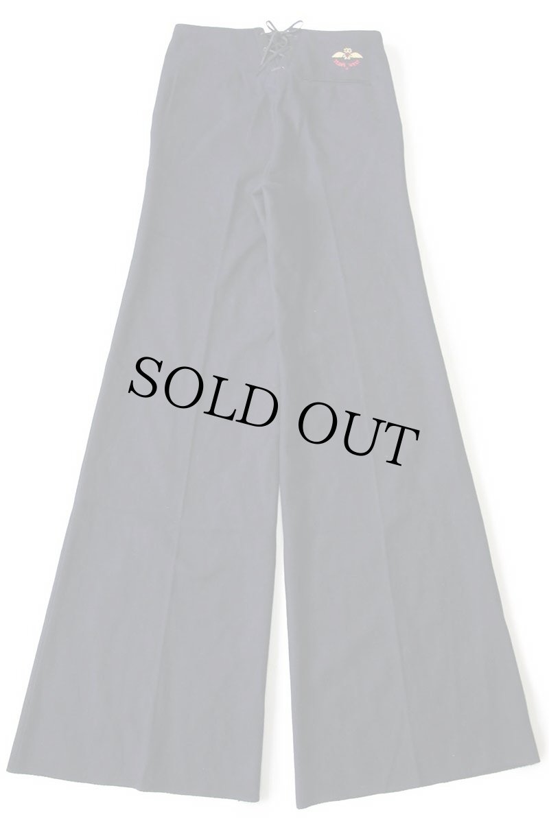 画像3: デッドストック★70s JEAN'S WEST フレア メルトン ウール セーラーパンツ 濃紺 W30 (3)