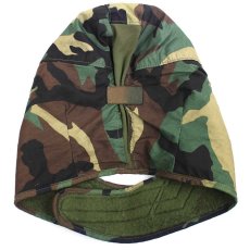 画像4: 90s 米軍 U.S.ARMY ピンズ付き ウッドランドカモ ヘルメットライナー キャップ 7 1/4 (4)
