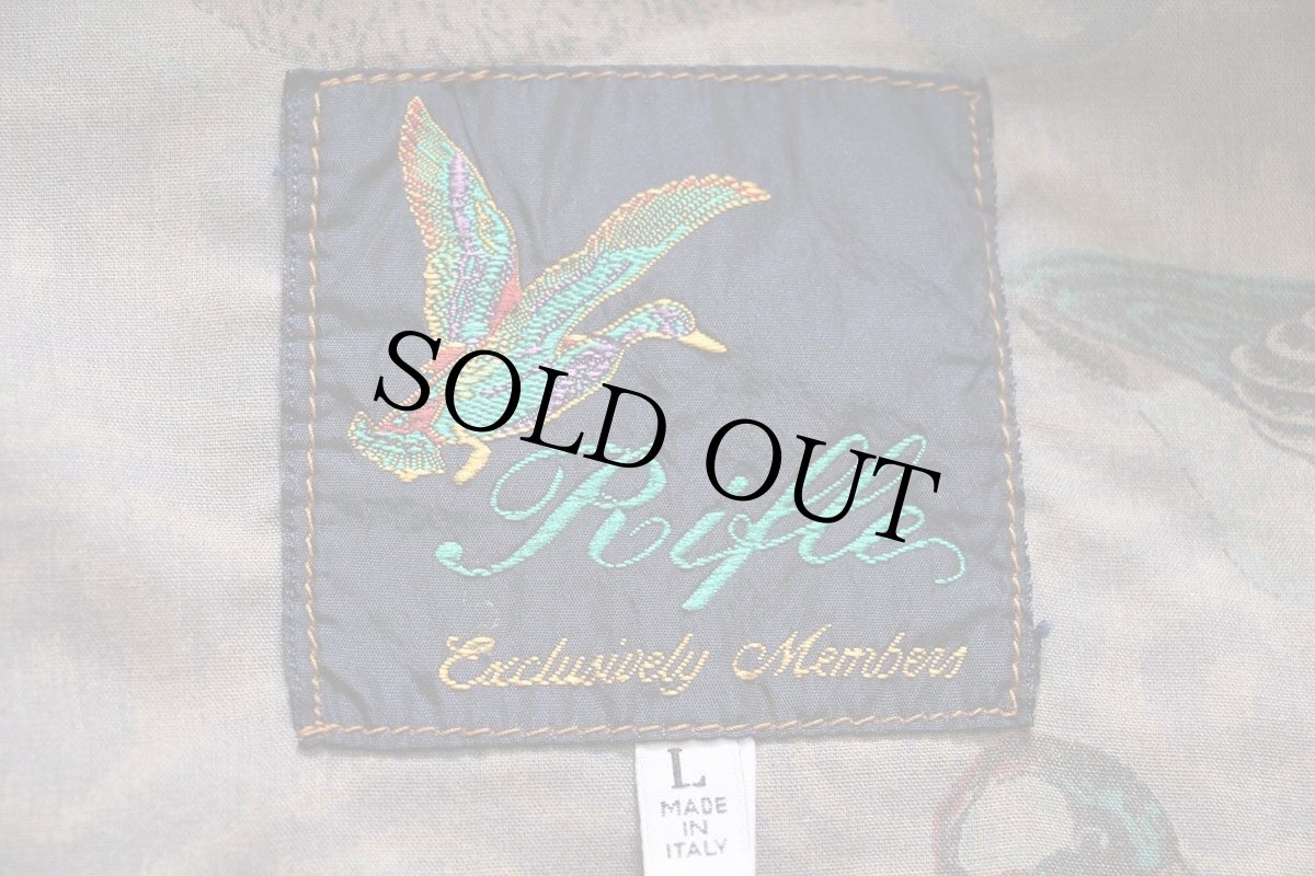 画像4: 90s イタリア製 Rifle ケミカルウォッシュ キルティング デニム ダッフルコート L★アシッド (4)