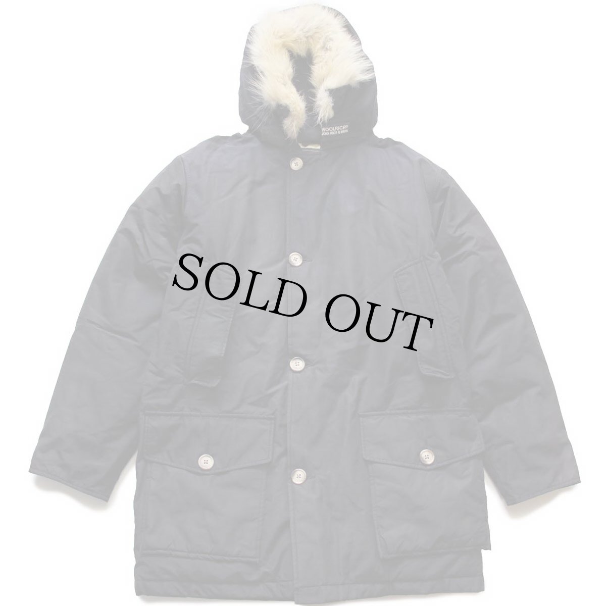 画像1: 00s USA製 WOOLRICH JOHN RICH&BROS ウールリッチ コヨーテファー アークティックパーカー ダウンコート 黒 S★B-9タイプ (1)
