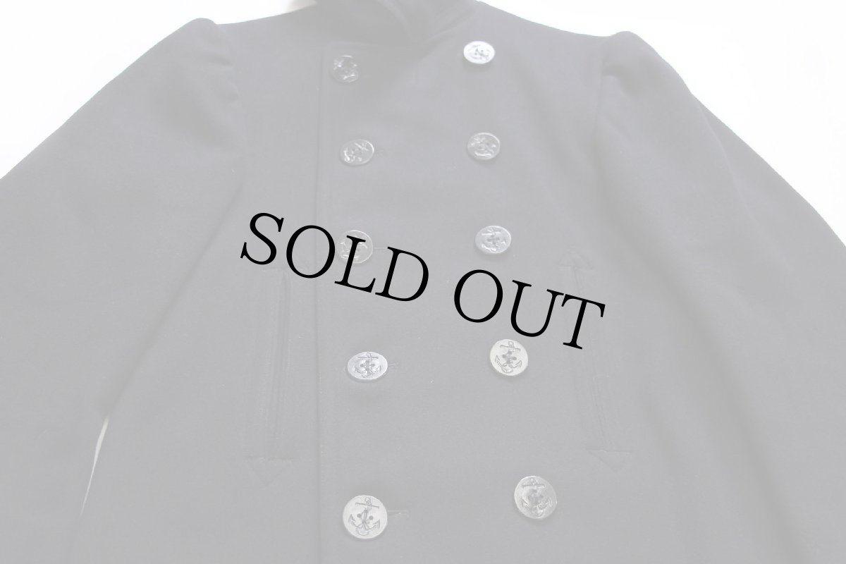 画像4: 40s 米軍 U.S.NAVY NAVAL 10ボタン メルトン ウール ピーコート 濃紺★B (4)