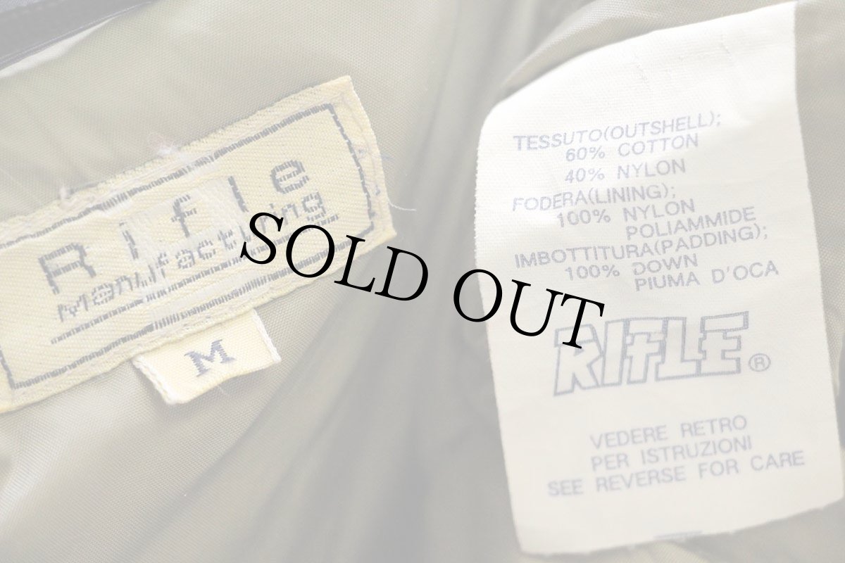 画像4: 90s RIFLE コヨーテファー ダウンコート 黒 M★アークティックパーカー B-9タイプ  (4)