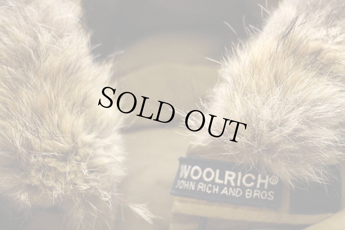 画像6: 00s USA製 WOOLRICH JOHN RICH&BROS ウールリッチ コヨーテファー アークティックパーカー ダウンコート カーキ L★B-9タイプ (6)