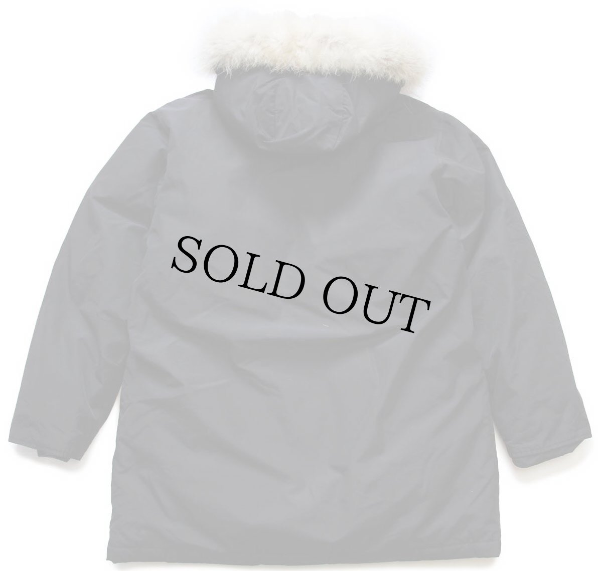 画像2: 90s RIFLE コヨーテファー ダウンコート 黒 M★アークティックパーカー B-9タイプ  (2)