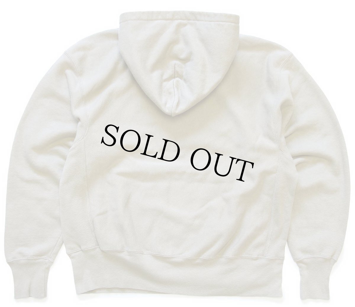 画像2: 00s メキシコ製 Championチャンピオン 無地 目無し リバースウィーブ スウェットパーカー グレーベージュ L★フーディー ブランク (2)