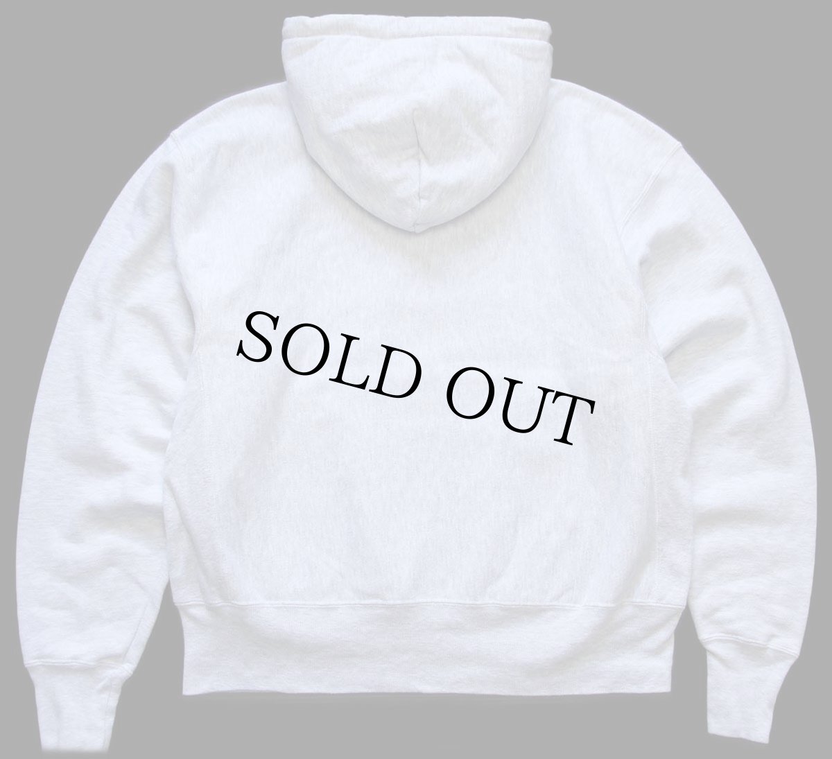 画像2: 00s Championチャンピオン PENN STATE 染み込みプリント リバースウィーブ スウェットパーカー 杢グレー L (2)