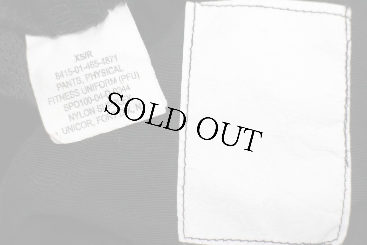 画像6: 00s 米軍 U.S.ARMY PFU トレーニング ナイロンパンツ 黒 XS/R★49 IPFU (6)