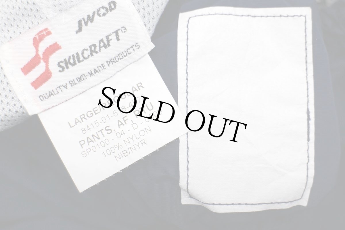 画像6: 00s 米軍 U.S.AIR FORCE PTU トレーニング ナイロンパンツ 紺 L/R★36 IPFU (6)