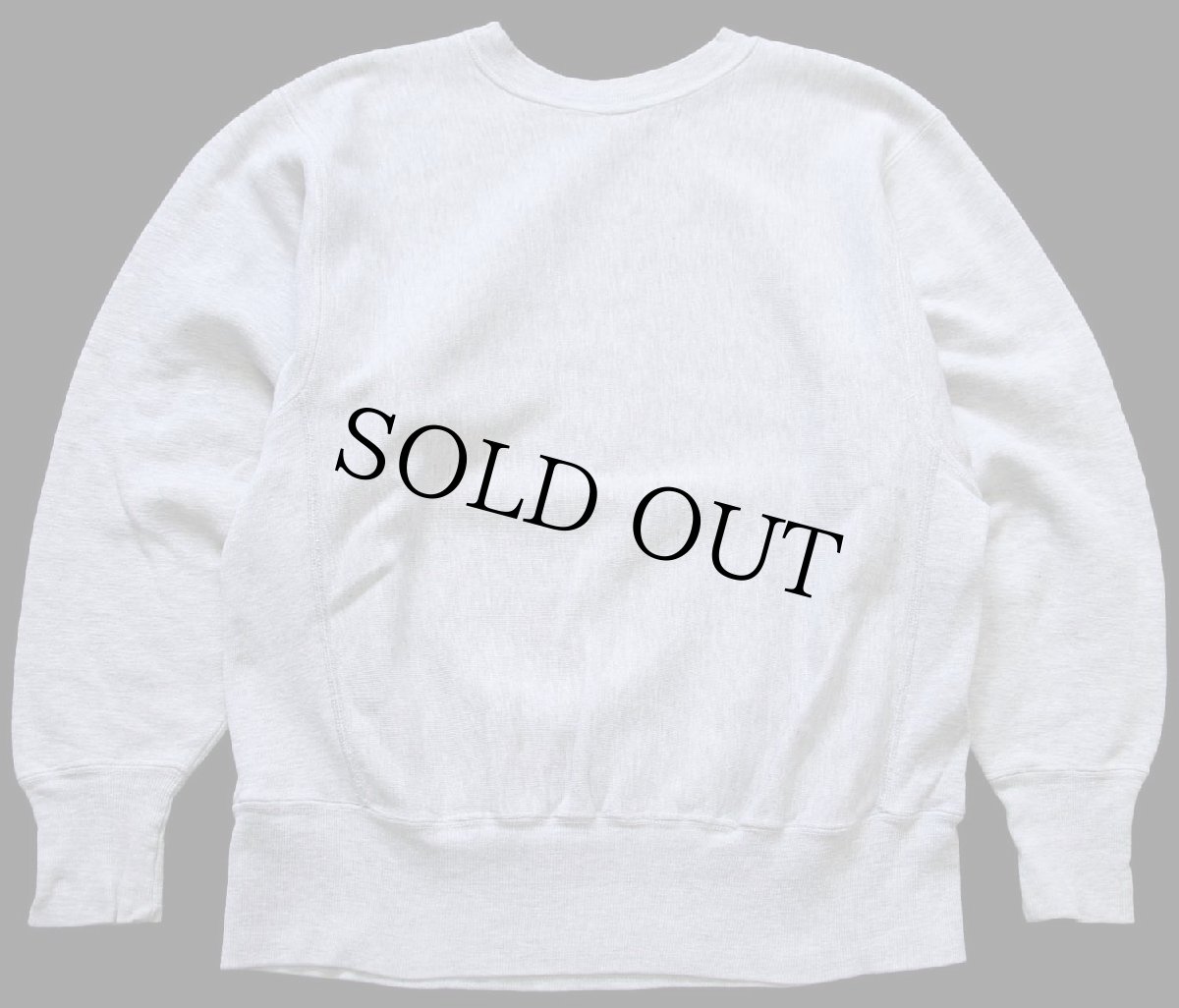 画像2: 70s USA製 Championチャンピオン 単色タグ U W SOCCER ステンシル リバースウィーブ スウェット 杢グレー M (2)