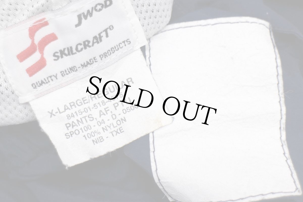 画像6: 00s 米軍 U.S.AIR FORCE PTU トレーニング ナイロンパンツ 紺 XL/R★38 IPFU (6)