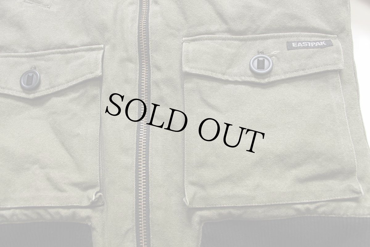 画像6: EASTPAKイーストパック フード付き キルティングライナー ダック地 ジャケット モスグリーン (6)