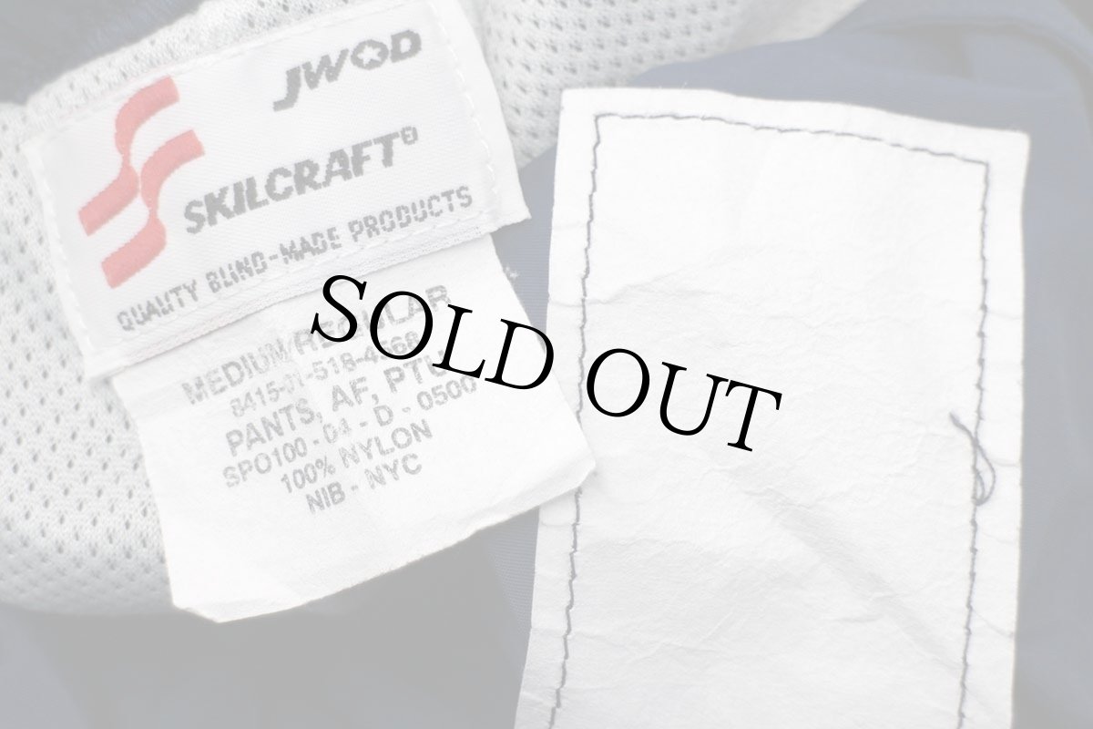 画像6: 00s 米軍 U.S.AIR FORCE PTU トレーニング ナイロンパンツ 紺 M/R★39 IPFU (6)