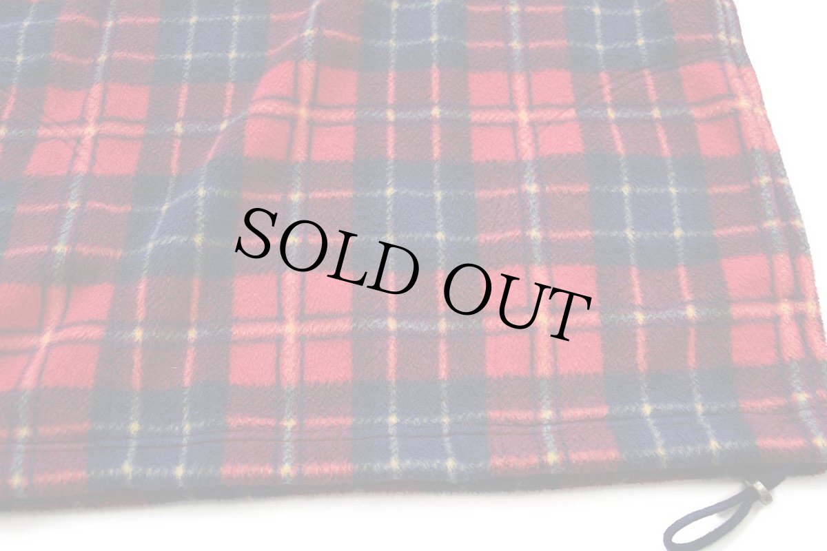 画像6: 90s LAUREN ラルフローレン ロゴ刺繍 タータンチェック フリースパーカー (6)