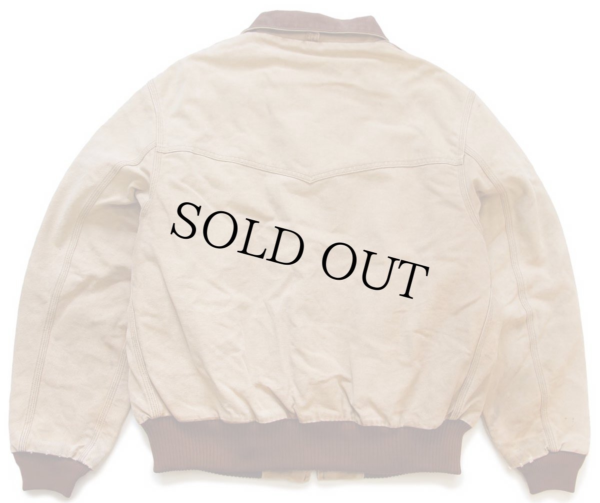 画像2: 80s USA製 carharttカーハート キルティングライナー ダック地 サンタフェジャケット 茶 フェード XL (2)