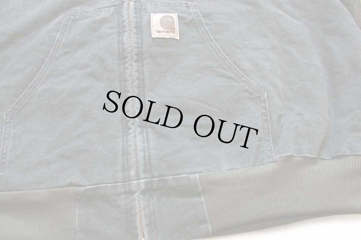 画像6: 00s メキシコ製 carharttカーハート キルティングライナー ダック地 アクティブジャケット パーカー モスグリーン 2XL★特大 (6)