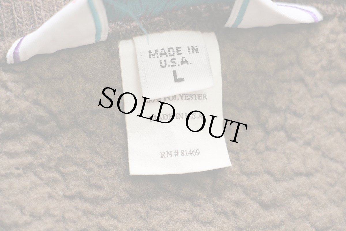 画像5: 90s USA製 Early Winters ハイネック POLARTEC フリースジャケット ブラウン L (5)