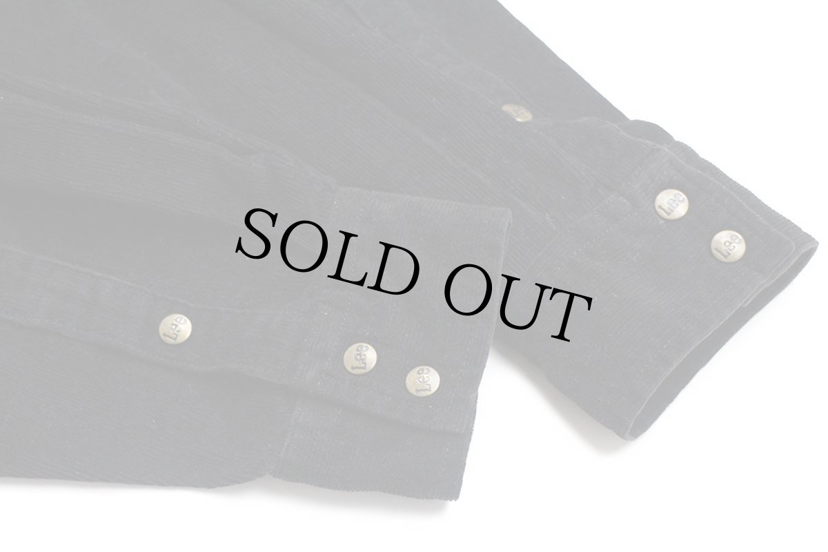 画像6: Leeリー コットン コーデュロイ ウエスタンシャツ 黒 M★ユーロ (6)