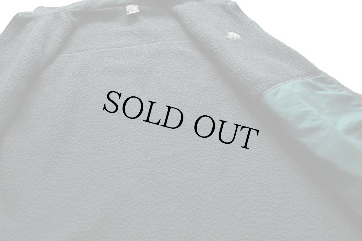 画像6: 90s アイルランド製 Lowe Alpineロウアルパイン ALEUTIAN 375 POLARTEC フリースベスト 深緑 M (6)