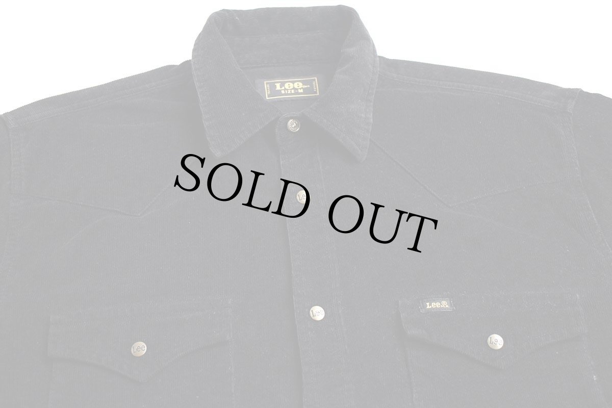 画像3: Leeリー コットン コーデュロイ ウエスタンシャツ 黒 M★ユーロ (3)