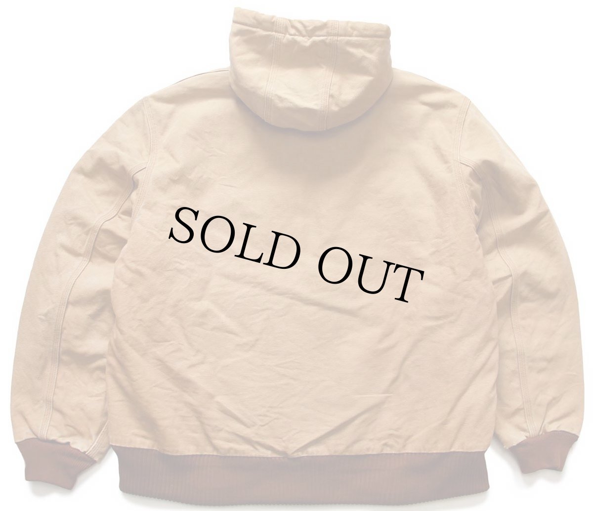 画像2: 00s メキシコ製 carharttカーハート キルティングライナー ダック地 アクティブジャケット パーカー 茶 L (2)