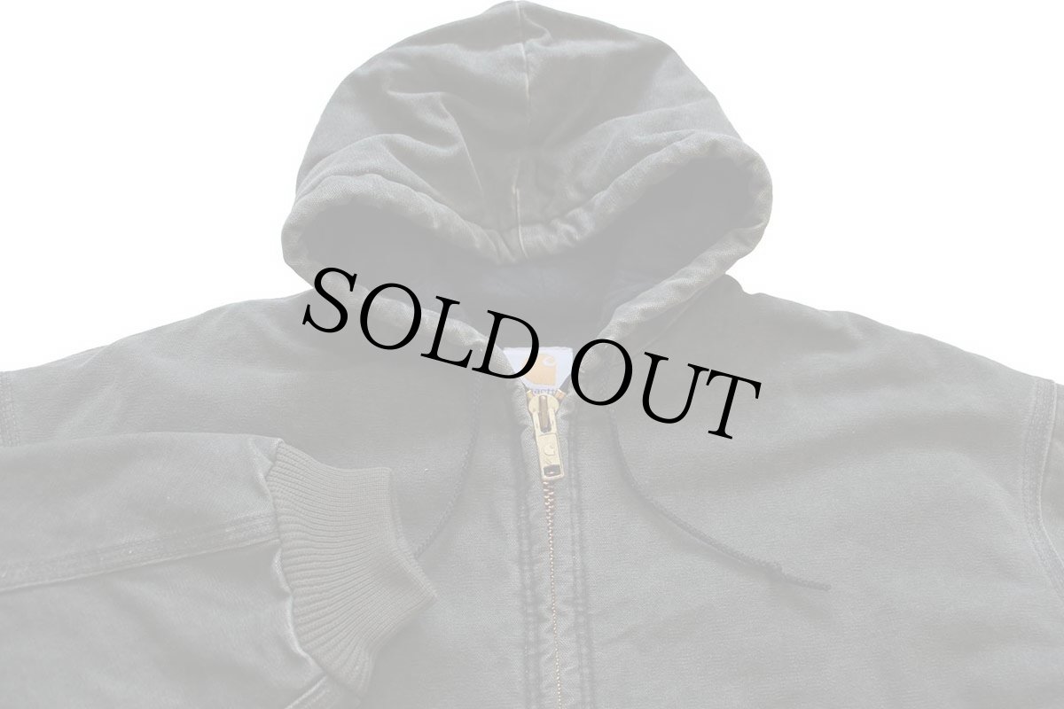 画像3: 00s メキシコ製 carharttカーハート キルティングライナー ダック地 アクティブジャケット パーカー モスグリーン 2XL★特大 (3)