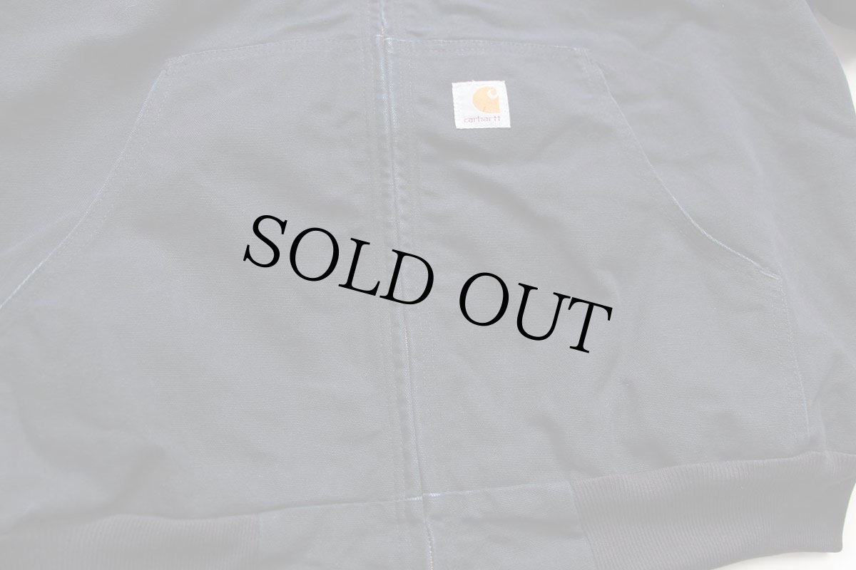 画像6: USA製 carharttカーハート Grip Rite 刺繍 裏サーマル ダック地 アクティブジャケット パーカー 黒 L (6)