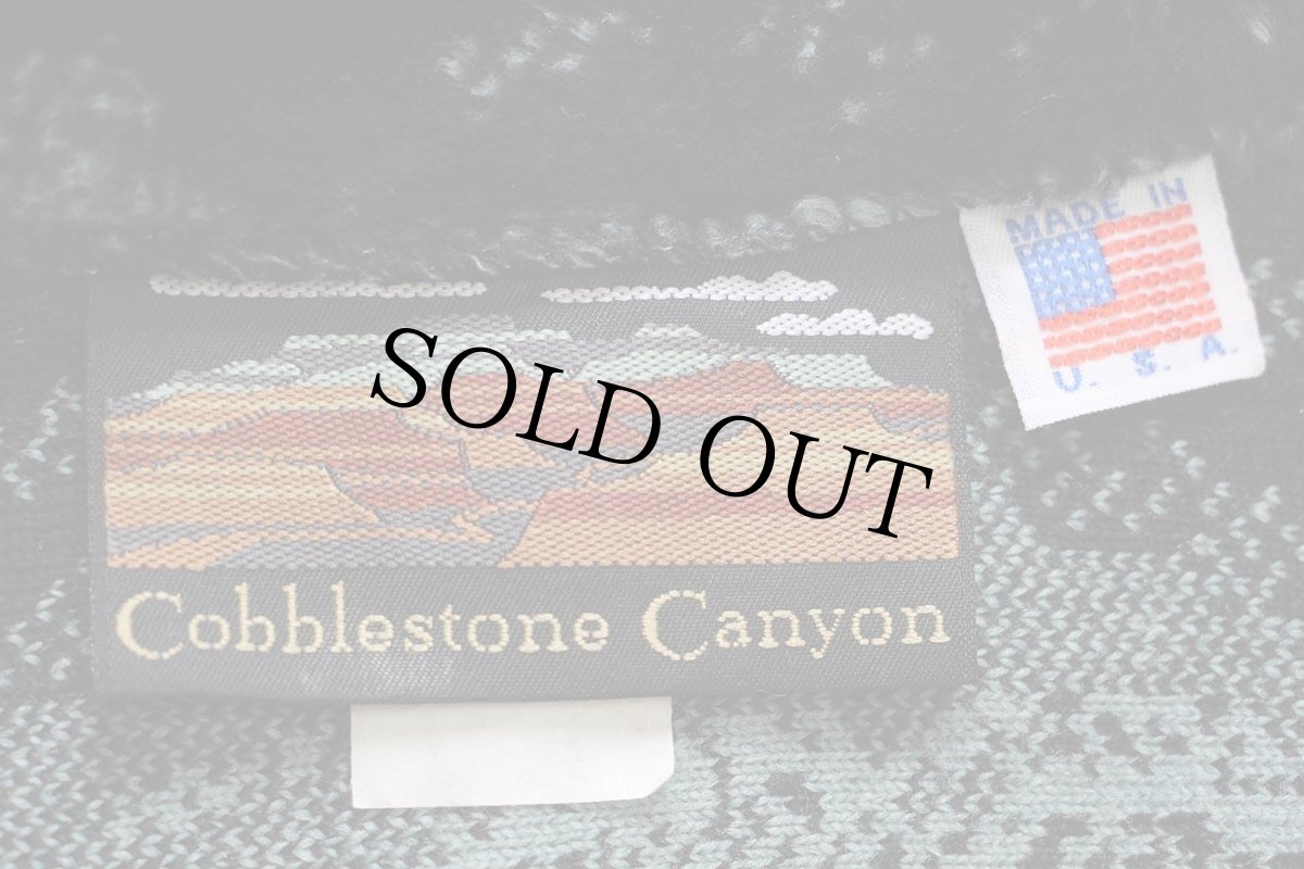 画像4: 90s USA製 Cobblestone Canyon ウルフ アート パイル フリースジャケット XL (4)